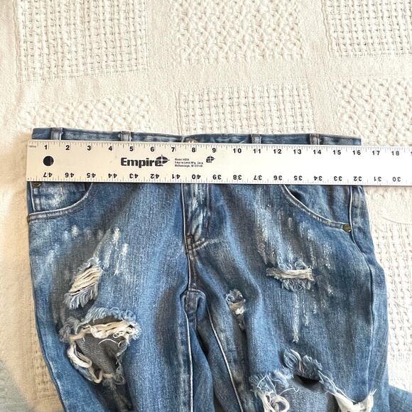 ONE By One Teaspoon Distressed zip ankle low rise Trashed Free Birds J2 2204 - Picture 4 of 15